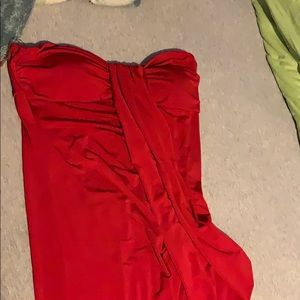 Red cocktail dress